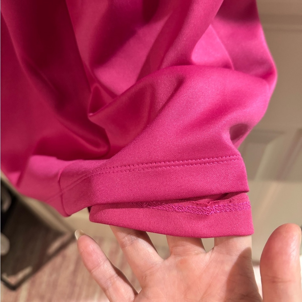 NEW w TAGS 🏷️  XOXO Hot Pink Off-the-Shoulder Sheath Dress (Small) - Picture 10 of 13
